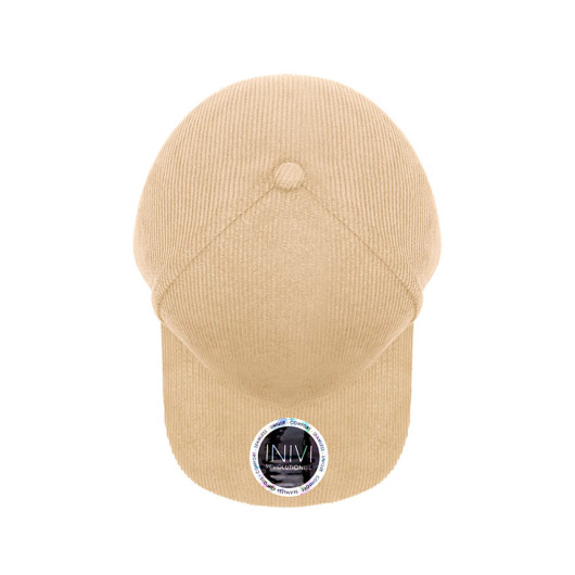 New INIVI Corduroy Cotton Caps Khaki Image